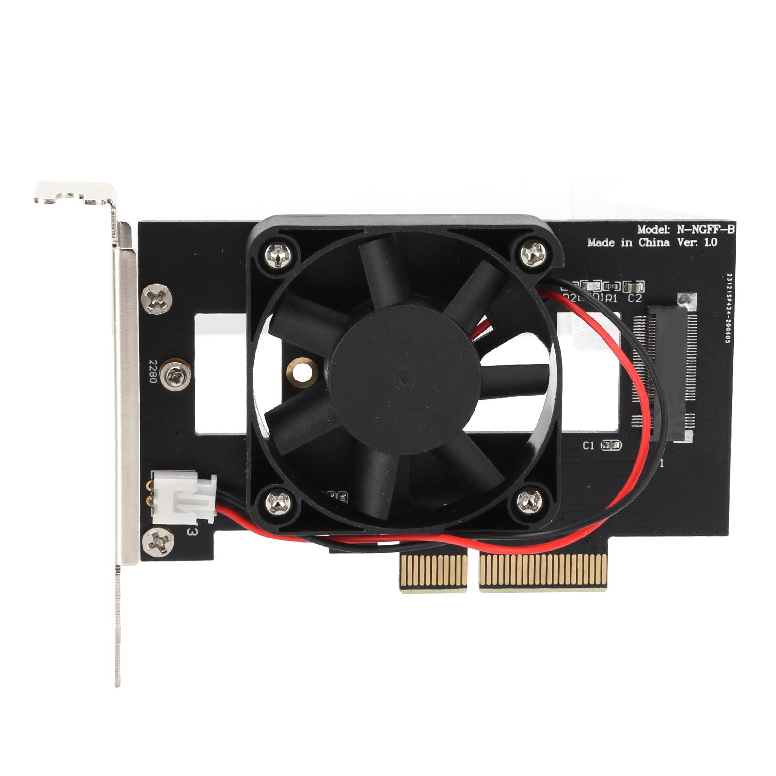 

Перехідна карта PCIE X4 NVMe M.2 NGFF 2280 SSD із вентилятором охолодження до PClE X4
