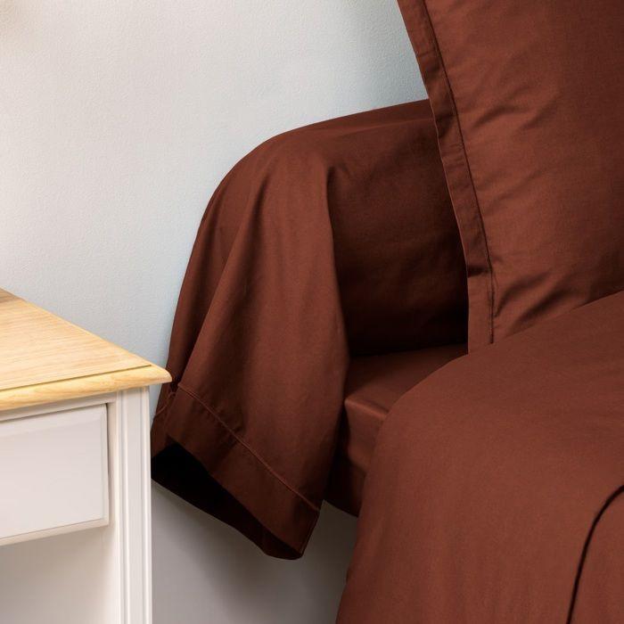 Taie de traversin - Horizon - 85 x 185 cm - 100% coton - Couleur Terracotta