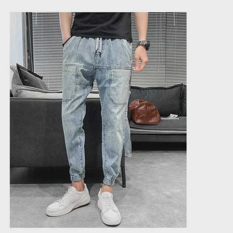 Erkekler İçin Trend Kore Tarzı Dar Harem Pantolon - Rahat Sonbahar Dokuz Noktalı Bol Kesim Pantolon