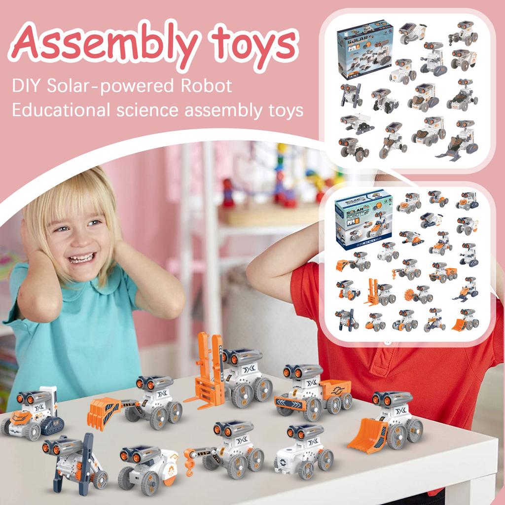 Solar Powered Robot DIY Educational Science Assembly Toy