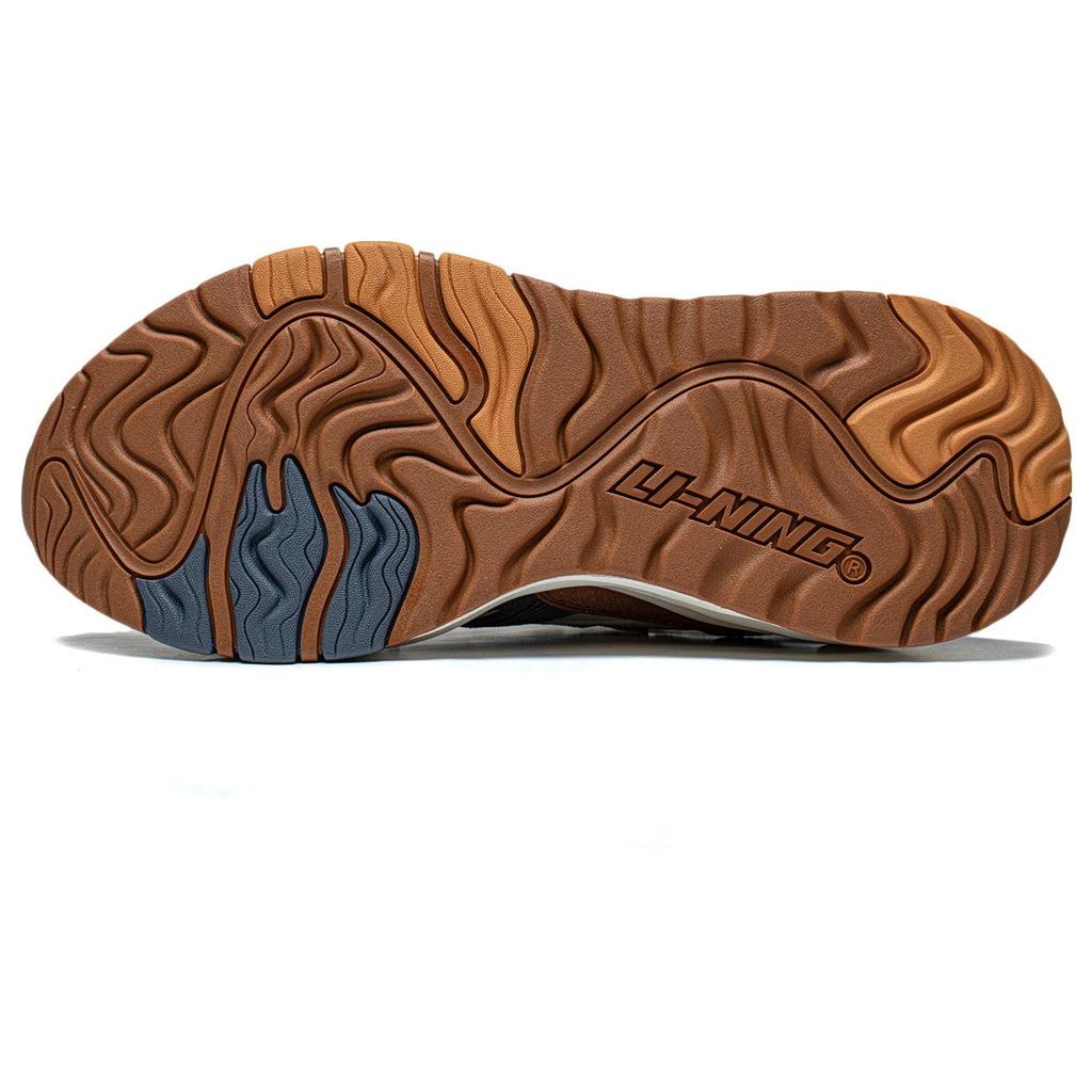 New LiNing 001 Mountain Sea Slip Resistant Low Top Running Shoes Men's Beige Brown AZGT073-2