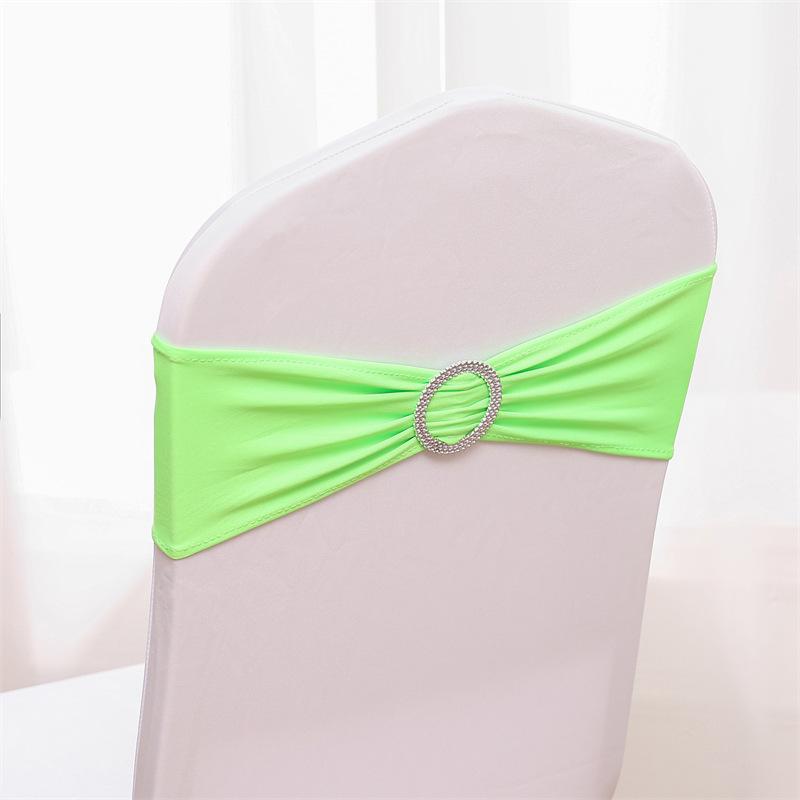 1Pcs Elegant Elastic Chair Back with Floral Bow Universal Chair Cover Buckle Sashes Chair Strap for Wedding Party Decor