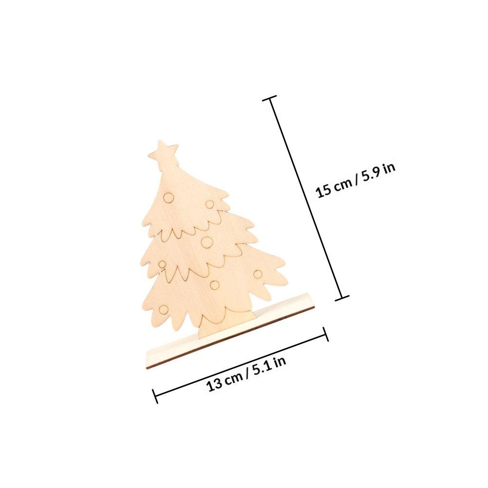 10Pcs Christmas Tree Wood Boards Safe Non-Breakable Kids DIY Painting Boards Xmas Decoration Craft Christmas Tree Board
