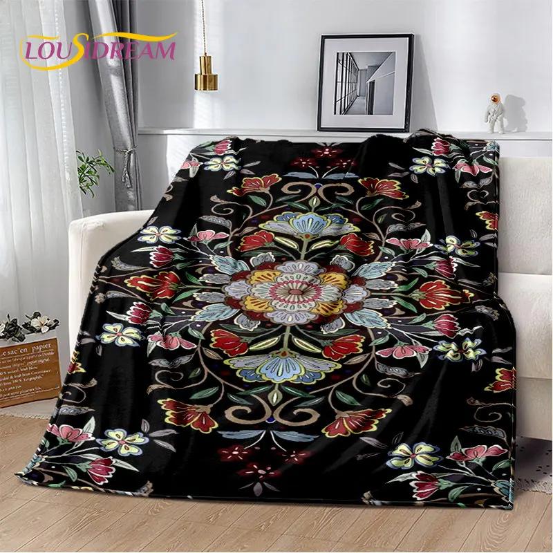 Bohemia Nordic Persia Series Soft Plush Blanket,Flannel Blanket Throw Blanket for Living Room Bedroom Bed Sofa Picnic Cover Kids
