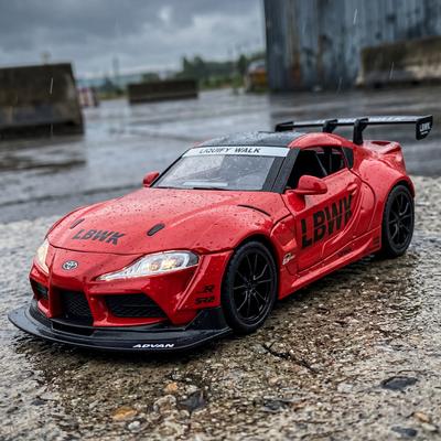 1:22 Toyota GR Supra A90 Liberty Walk LBWK Widebody Modified Vehicle Alloy Metal Diecast Model Car Home Decoration Computer Gift