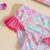 One-Shoulder Bow Bikini Swimsuit for Baby Girls