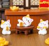 1pcs Figurines Miniature Cute Lucky Cat Micro Landscape Crafts Ornaments For Home Decorations Animal Car Decor Room Accessories