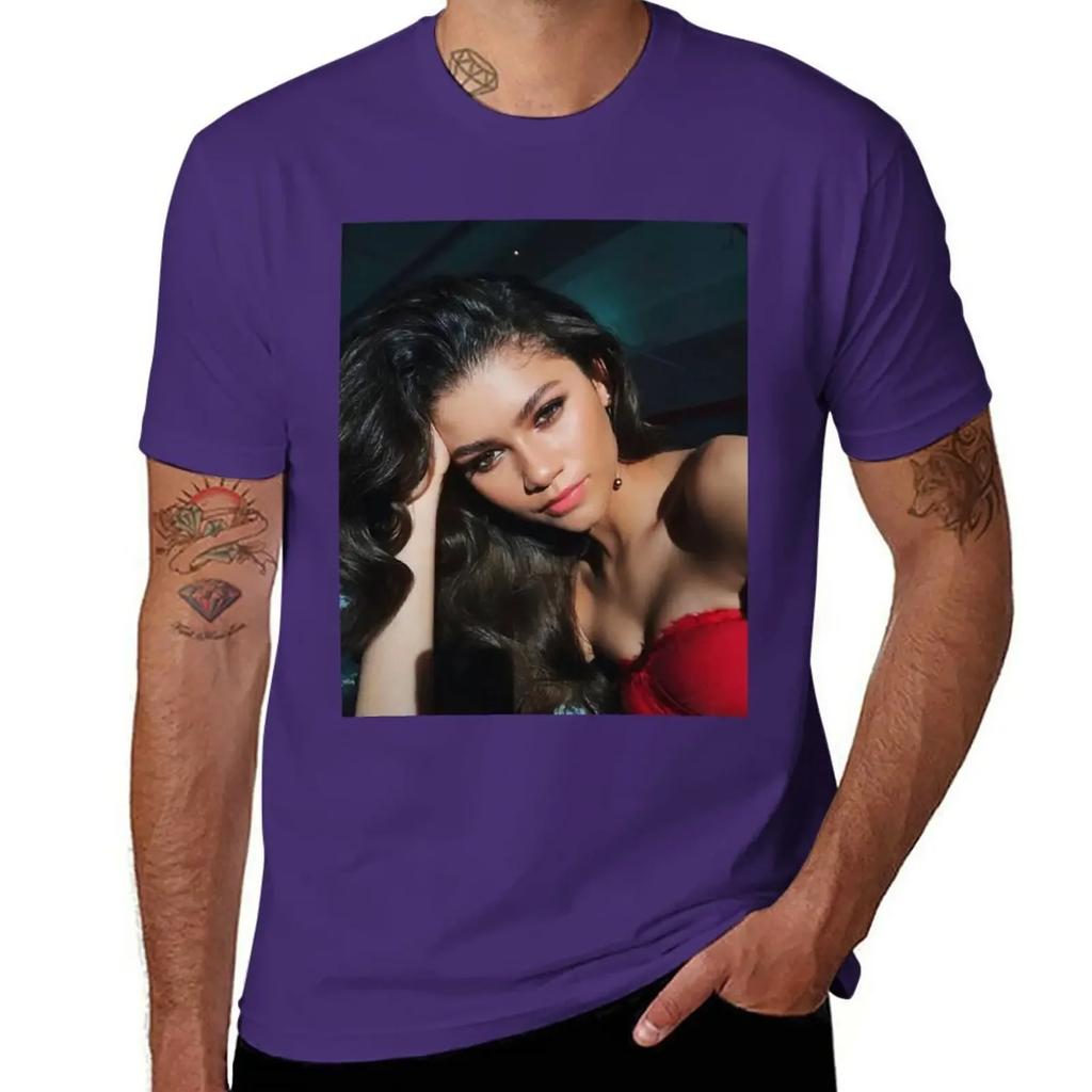 Zendaya T-Shirt Sweat Summer Tops Mens White T Shirts