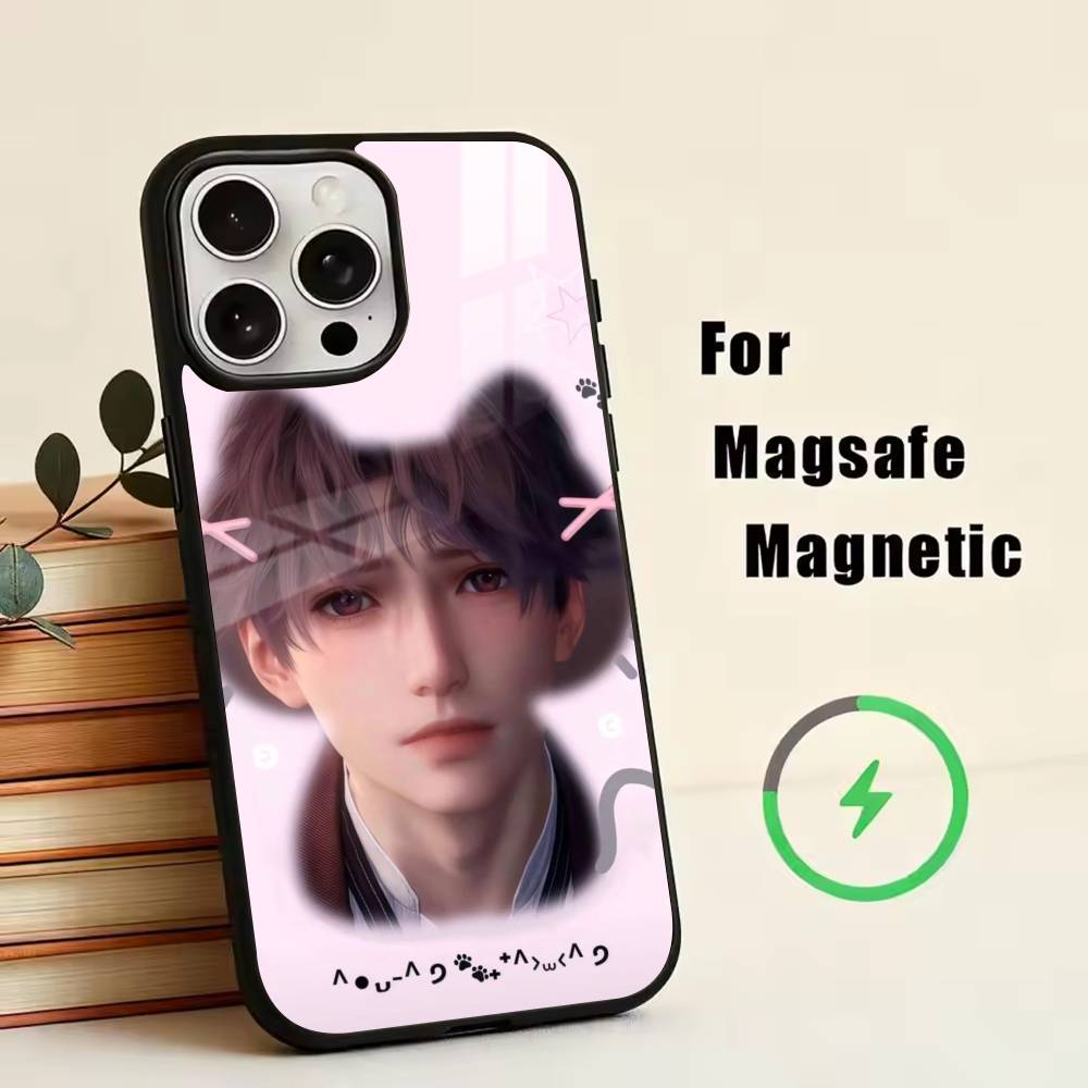 Qiyu Love and Deepspace Phone Case For iPhone17,16,15,14,13,12,11 Plus,Pro Magnetic For Magsafe Wireless Charging