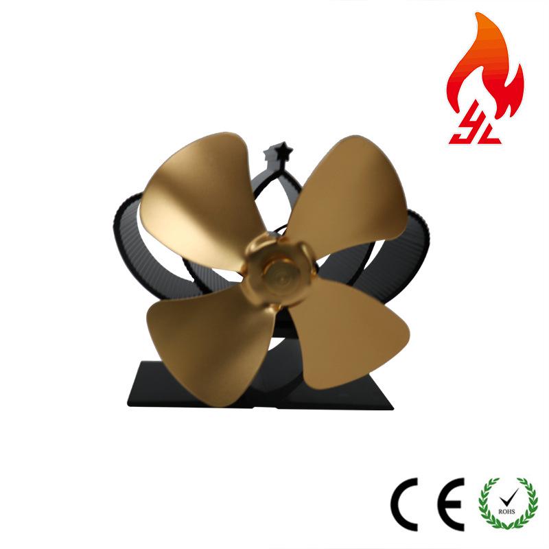 Mini Thermal-Powered Wood-Burning Fireplace Fan