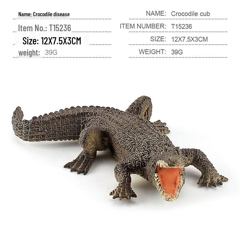 Crocodile Model Set: Small Static Display Reptile Toys