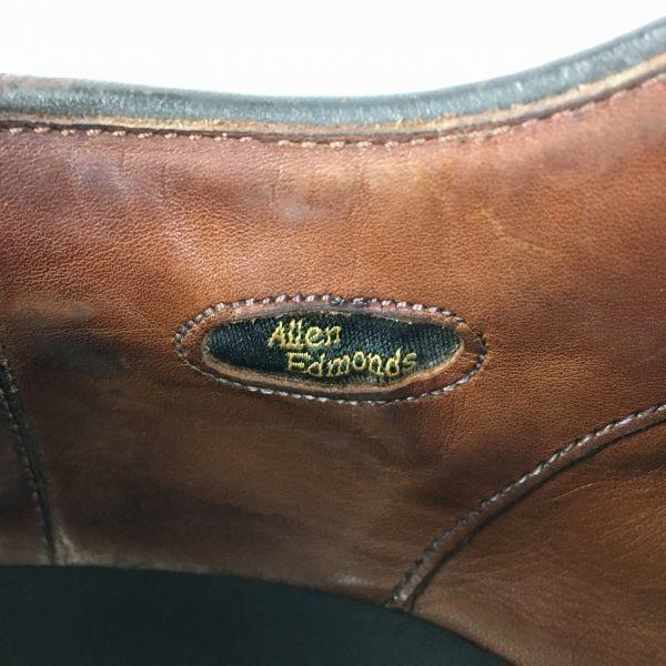 Allen Edmonds Vintage Straight Tip Business Shoes Brown Size 28.5-29.5cm Men's(USED)