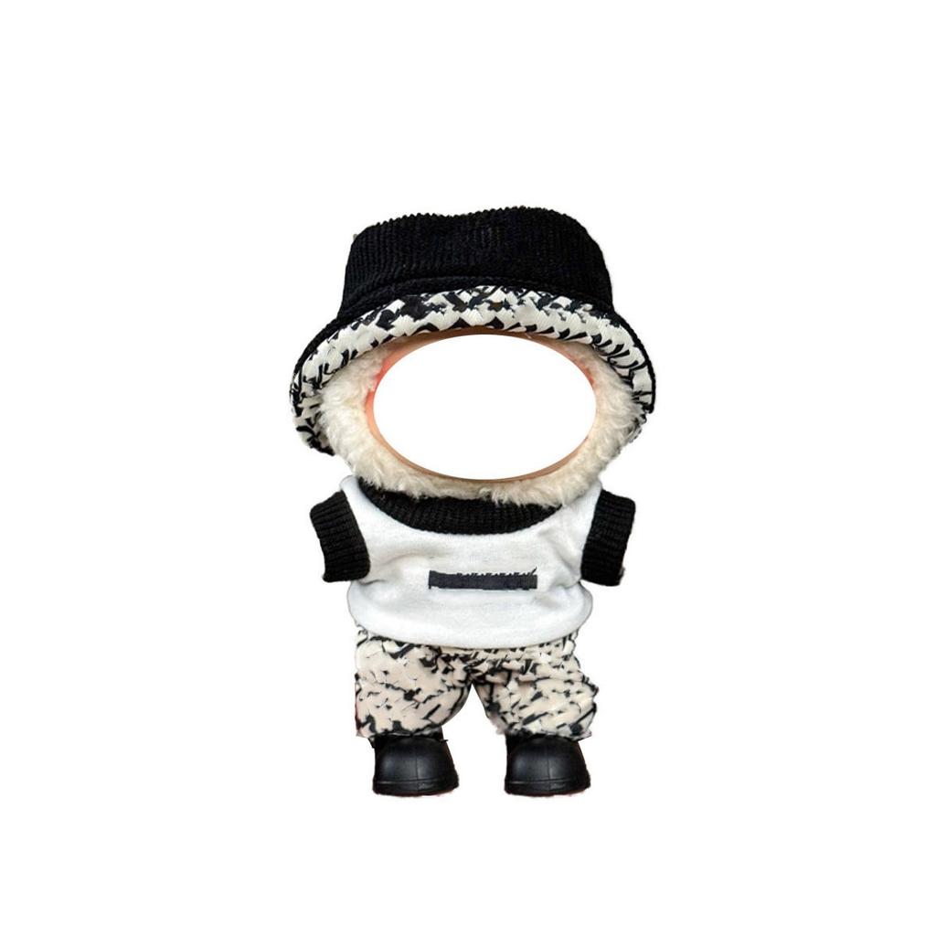 First And Second Generation Baby Clothes 17cm Doll Sitting Party Clothes Accessories Overalls