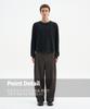 TRIP LE SENS Cover Stitch Crop Waffle Sweatshirt_Black