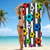 Football Printed Microfiber Beach Towel Quick Dry Absorbent Bath Towel For Seaside Swimming