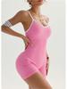 Ribbed Sleeveless Quick-Dry Yoga Bodysuit