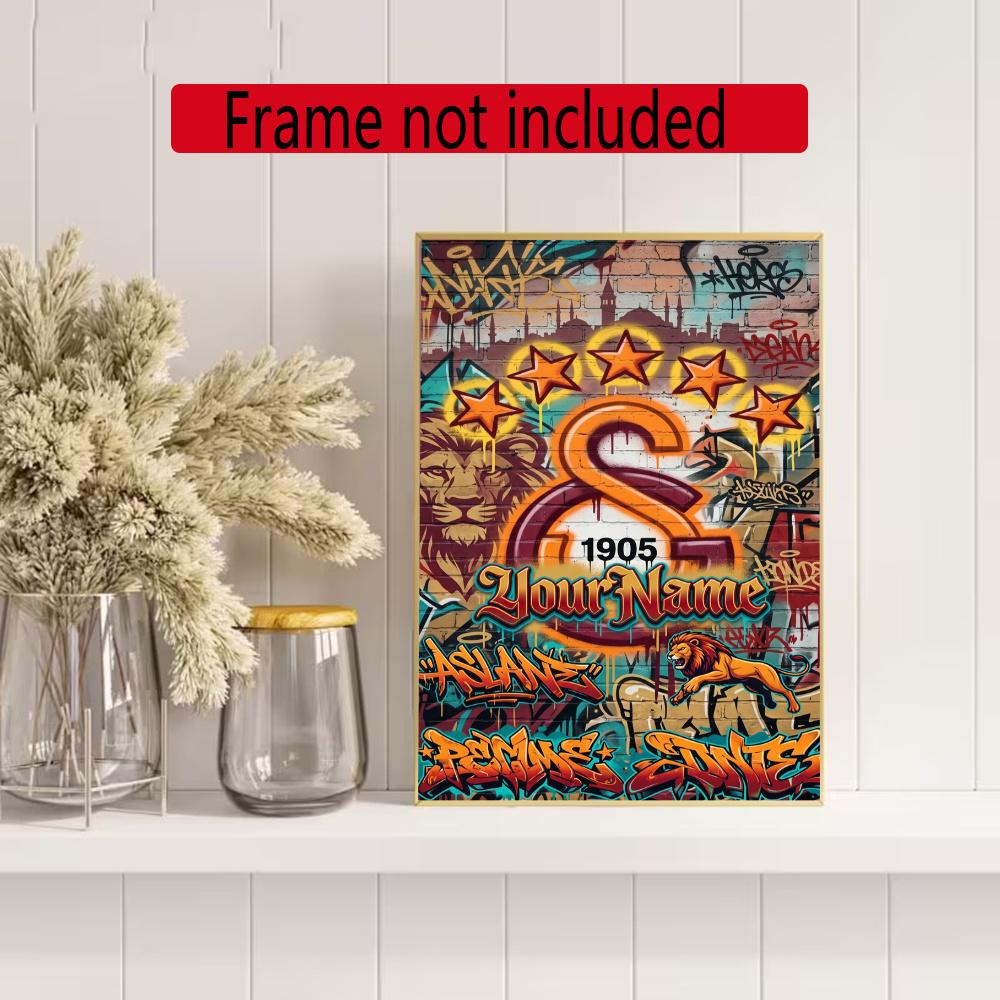 Galatasaray Personalized Text Diamond Painting Round Diamond Mosaic Rhinestones Diamond Embroidery Craft Kit Wall Decor Without Frame