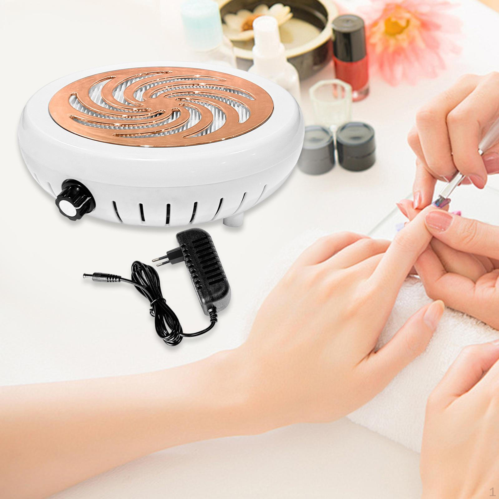 

Nail Dust Collector Compact Quiet Professional Easy to Clean Vacuum Fan Silver золотий