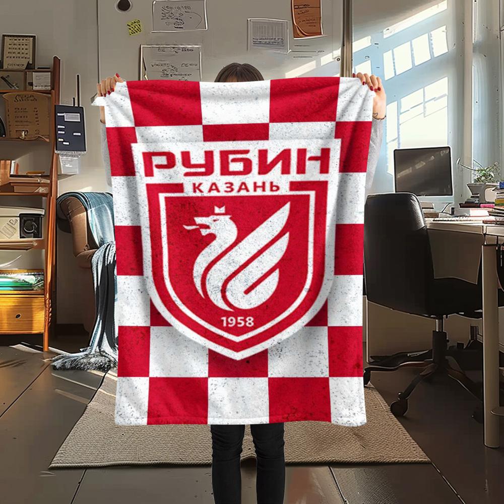 1Pc FC Rubin Kazán Print Flannel Blanket High Quality Warm Comfortable Cover for All Seasons Perfect for Gifts Home Decor