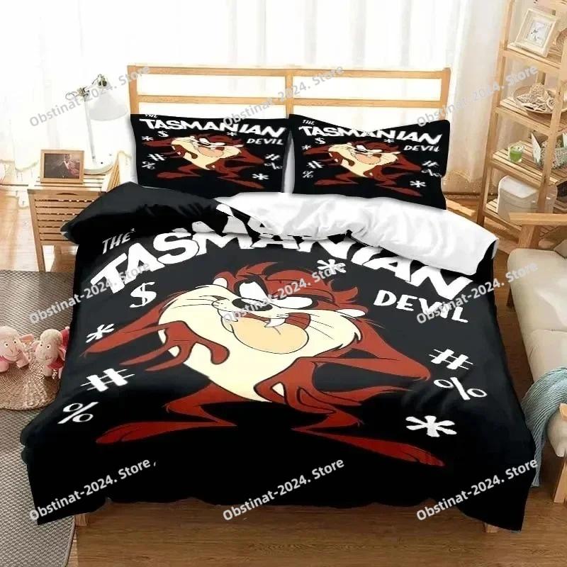 3D Print Cartoon T-Tasmanian Devil Bedding Set Boys Girls Twin Queen King Size Duvet Cover Pillowcase Bed boys Adult Bedroom