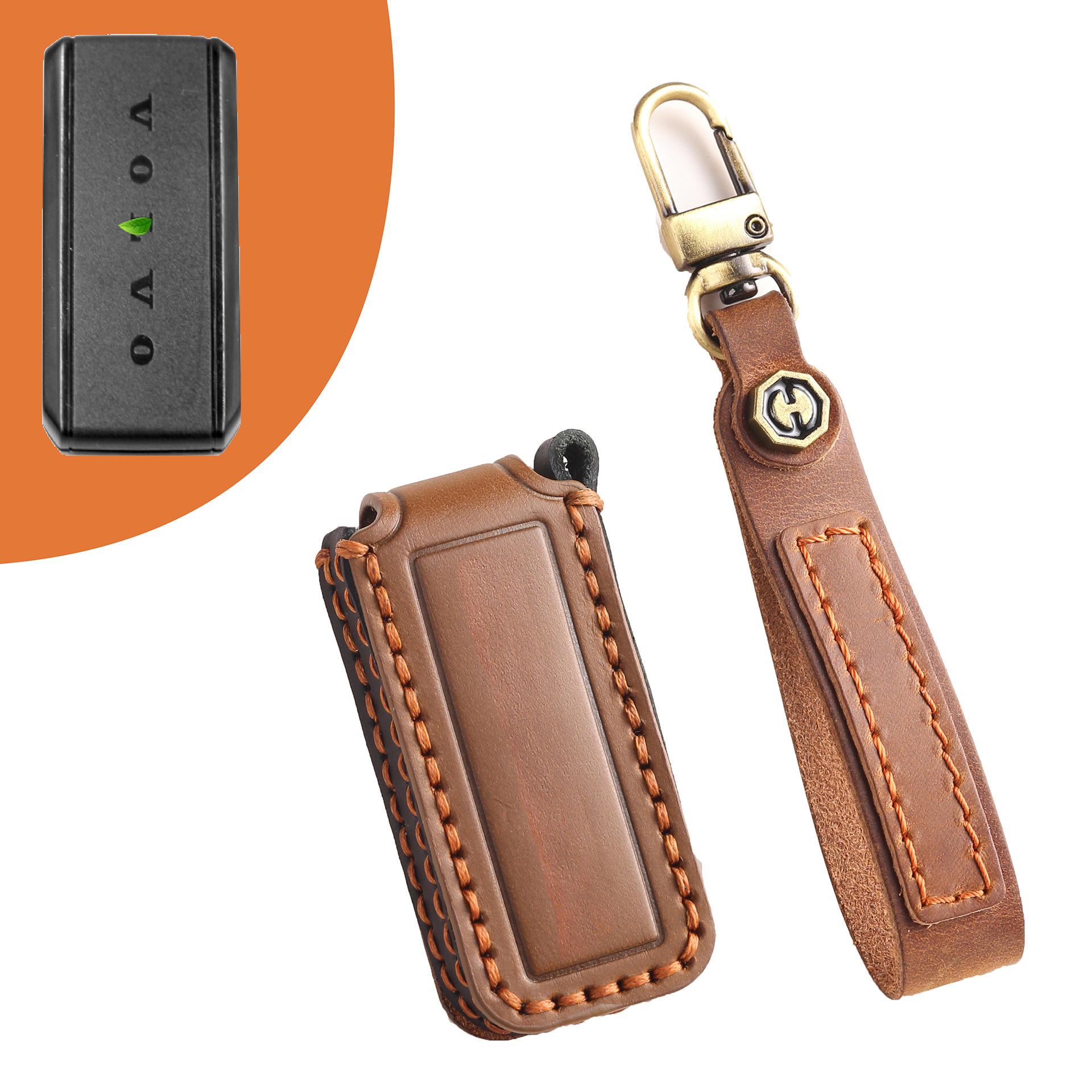 

Подходит для комплекта малых ключей Volvo xc60 s90xc90v90v60xc40, кожаный чехол для ключей высокого класса коричневый