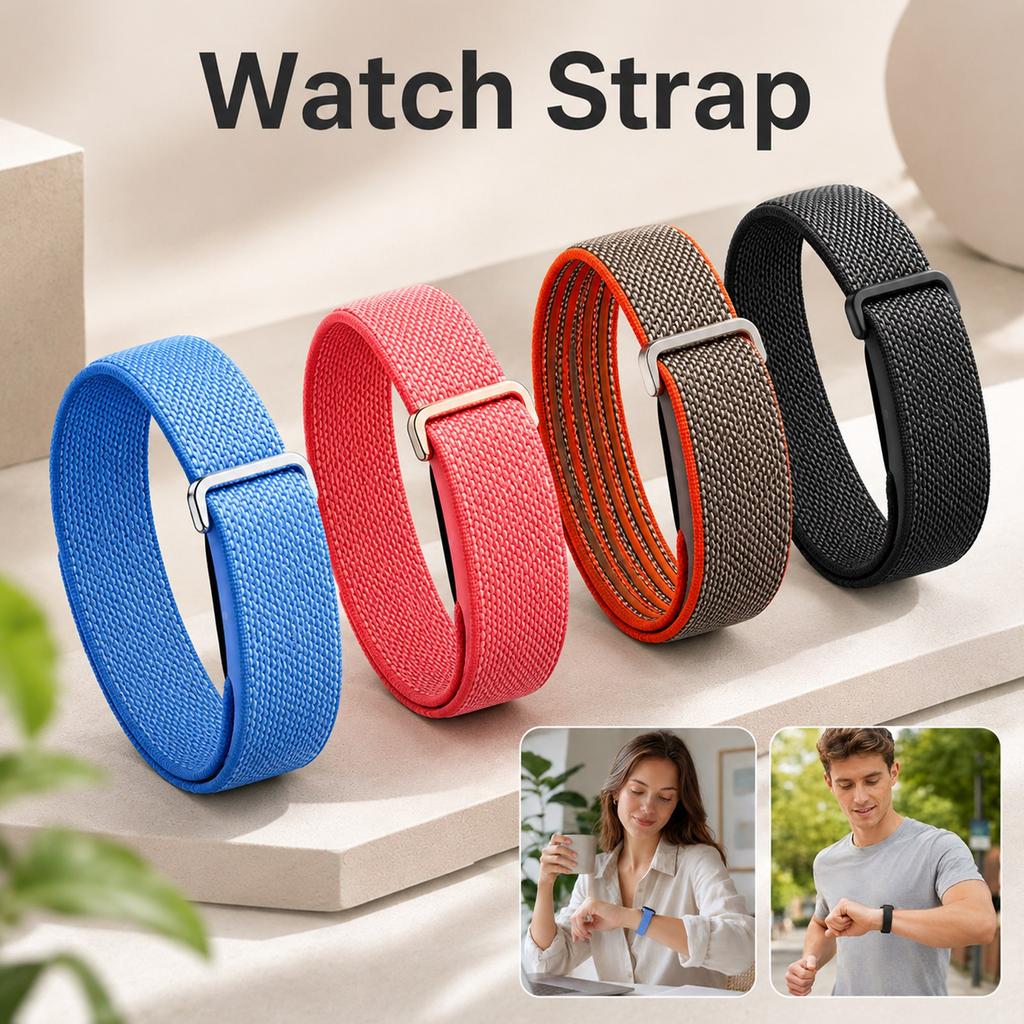 Replacement Wristbands Compatible with Screenless Activity Trackers Adjustable Soft Breathable Nylon Strap Durable and Lightweight for Daily Wear