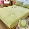 Lenzuolo con angoli in flanella calda con fascia elastica per letto singolo/matrimoniale Coprimaterasso aderente super morbido e caldo Coprimaterasso delicato sulla pelle