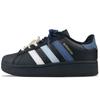 Originals SUPERSTAR XLG Abrasion Resistant Abrasion Resistant Low Top Skateboard Shoes Unisex Blue Black IG9777(Team373- )
