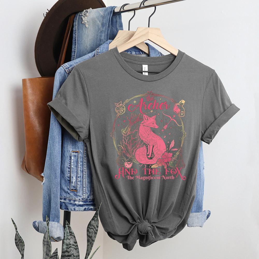 The Archer and The Fox Comfort TShirt Cute Fantasy Books Jumper Shirts Gift For Readers Hookish Bookworm Tee Y2K Top Streetwear