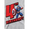 Captain America Childrens/Kids 4th Birthday Heather Pull Over Hoodie