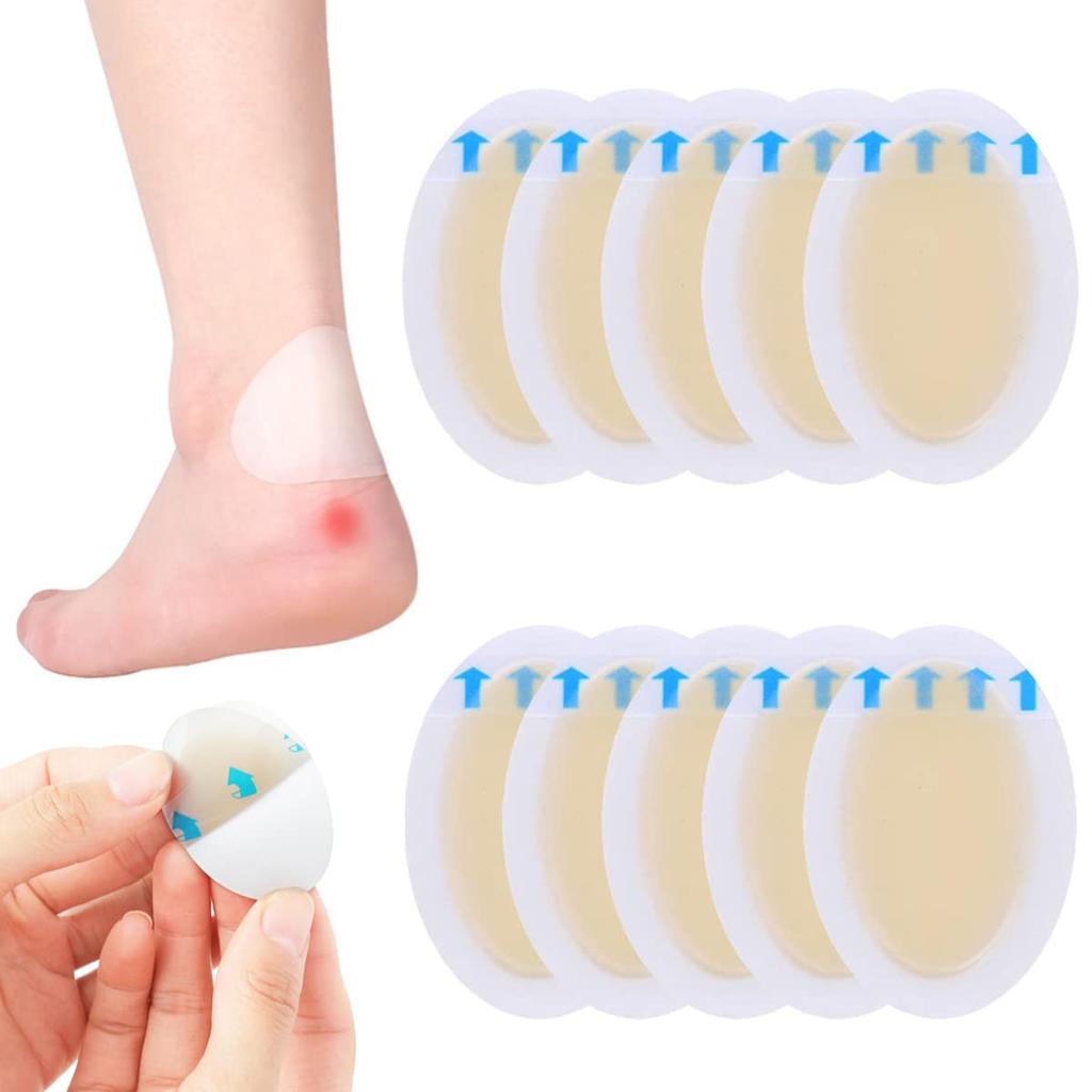 15Pcs Blister Plasters Hydrocolloid Invisible Blister Cushion Gel Blister Prevention for Heel Foot Toe and Guard Skin (Rectangle Styles)