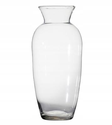 Wazon Szklany Gładki Transparentny Na Kwiaty Klasyczny 50cm 1szt