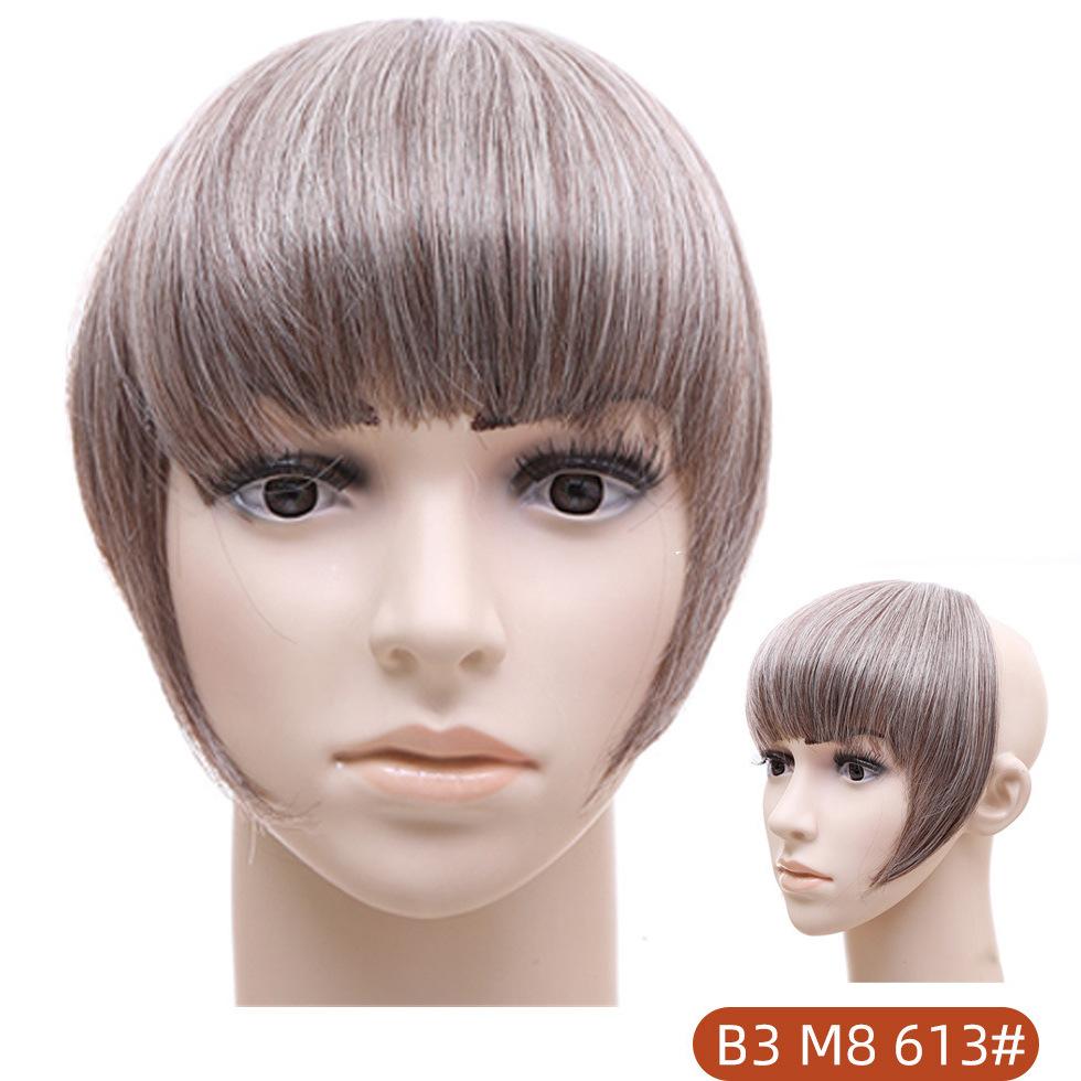 High Temperature Fiber Thick Neat Bangs Synthetic Hair Topper for Women