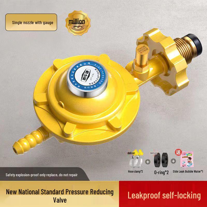 Explosionsgeschütztes 0,6 Druckreduzierventil für Flüssiggasflaschen - Selbstsichernd, Konstanter Druck für Warmwasserbereiter