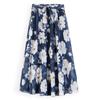 Falda de mujer de primavera y verano para mujer, falda con vuelo grande y estampado floral, falda de corte A, falda de moda que combina con todo