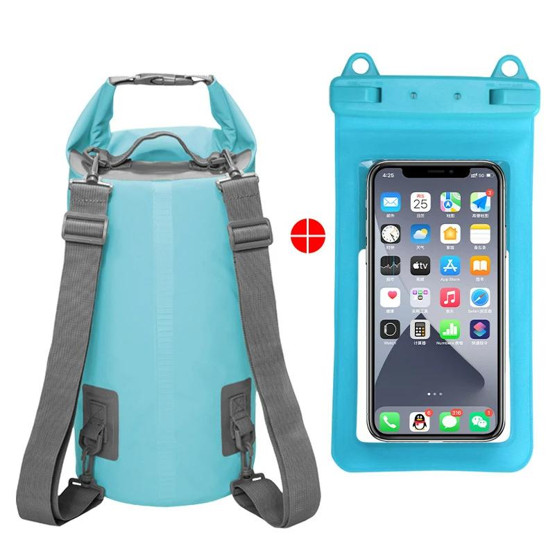 Outdoor Swimming Bag 5L/10L/15L/20L/30L Waterproof Dry Bag Backpack Water Floating Bag Sack for Rafting Boating River Trekking