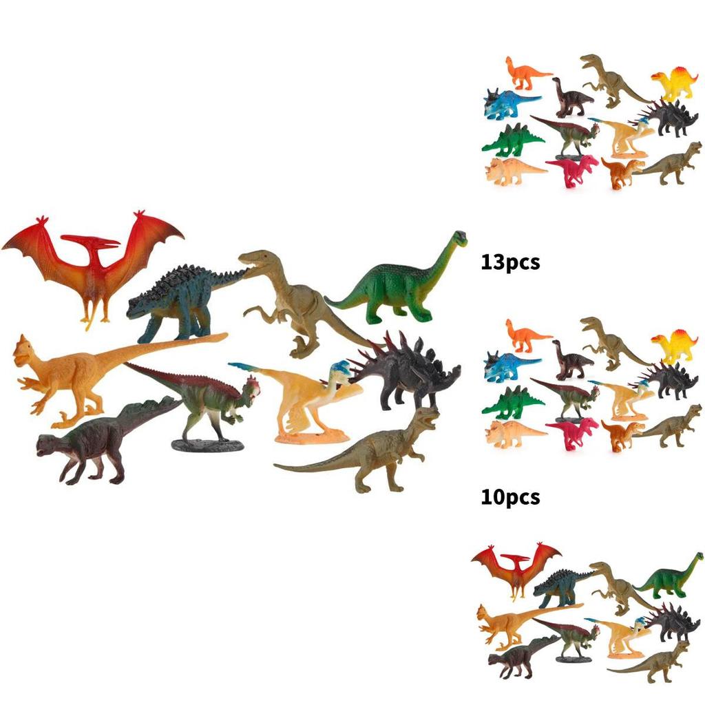 Dinosaur Static Figures Pack With Durable Plastic Material For Gift And Play