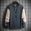 Long Sleeve T-Shirt Sweater Men's Autumn and Winter Trendy Brand Loose Casual Interior Autumn Crew Neck Top Bottom Shirt