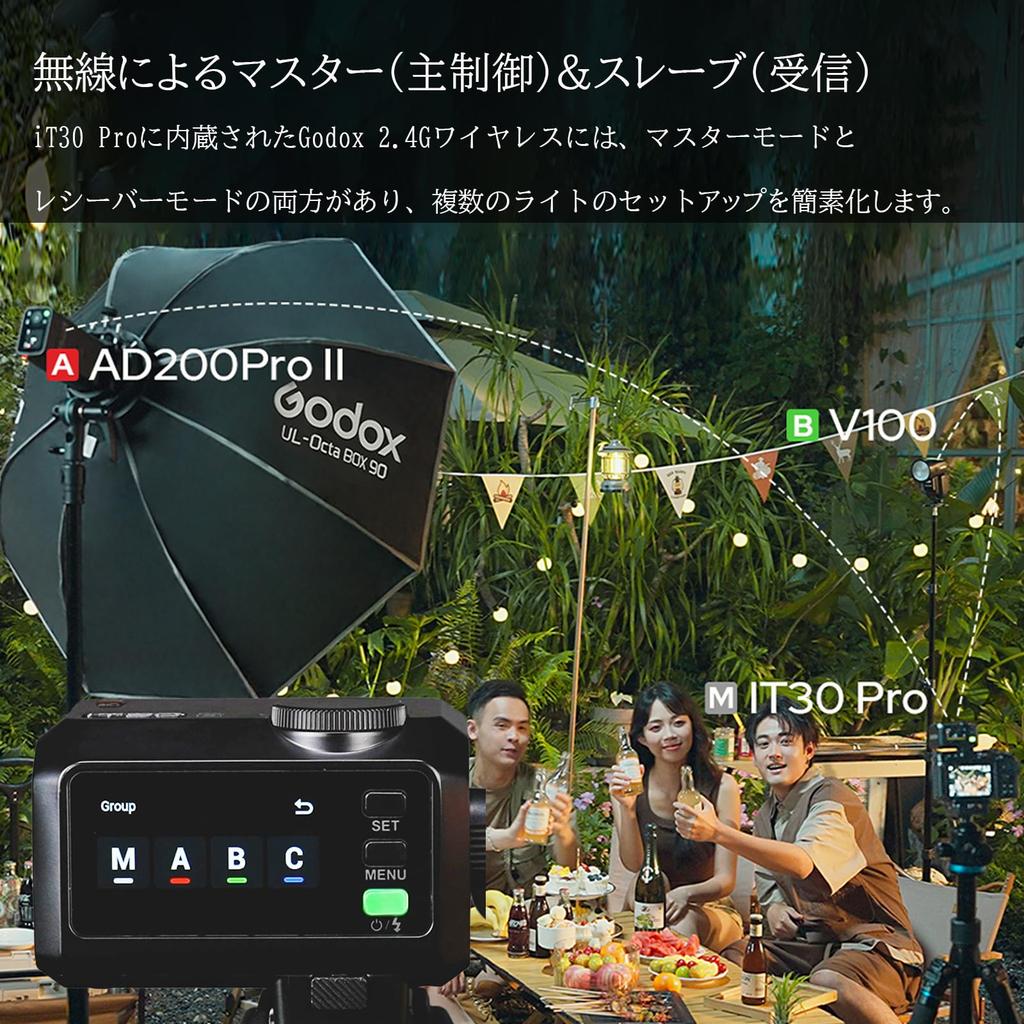 Godox iT30Pro S Camera Flash with Color LCD TTL Compact Yet 560 Full Wireless Optical GODOX IT30 PRO S for Lightweight Design Touch-Sensor Screen,