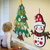 Albero di Natale in Feltro Fai da Te con Luci LED 5m Alto 3 Piedi Decorazione da Appendere alla Parete con Ornamenti Staccabili Attività Montessori per le Vacanze per Bambini e Casa