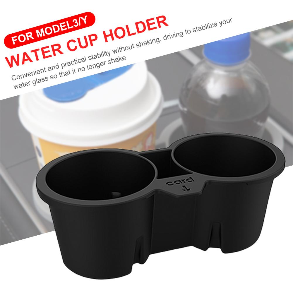 

Автомобільна чашка для води Ведмідь Кронштейн для пляшки з напоями Силіконовий тримач для чашки Автомобільні аксесуари Інтер’єр для моделі Tesla Model 3 чорний