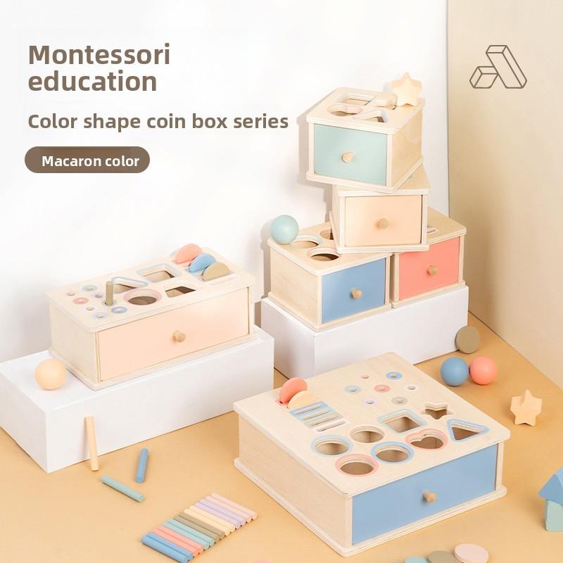 Sorting Box Wooden Educational Toy For Baby Color Shape Recognition