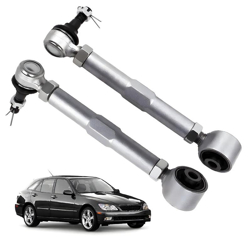 Rear Toe Control Arms Kit Adjustable for Lexus IS300 2001-2005 GS300 1998-2005 Silver Steel New