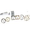 Square Heartshaped Circular Buckle Transparent Resin Belt Porous Womens Belt
