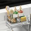 Stainless Steel Kitchen Sink Rack Self-draining Quick Dry Dishcloth Organizer Large Capacity Rustproof Kitchen Sponge Holder