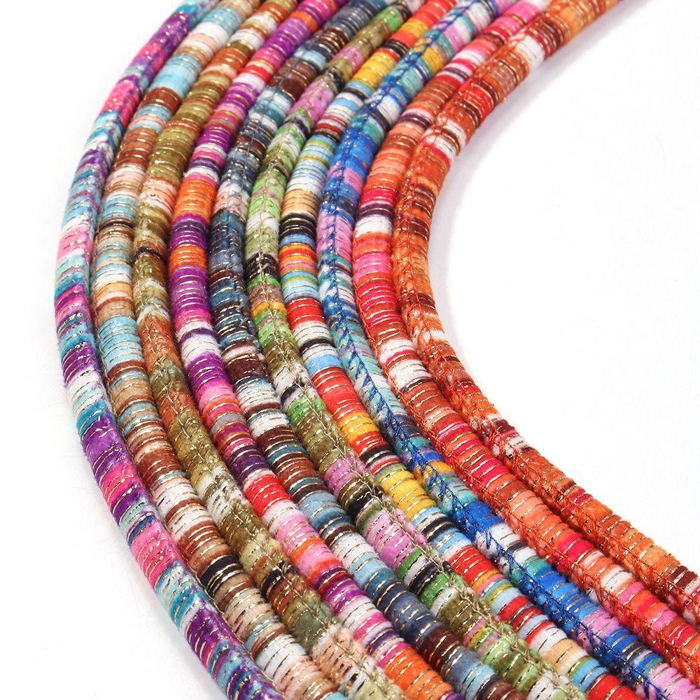 Decorative 6mm Round Jewelry Making Cords Colorful Ethnic Style Handmade Crafts Ribbon Multi-Color Cotton Cords Clothing Sewing