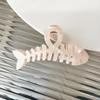 Glossy Fish Bone Shape Hair Clips Plastic Fish Bone with Pearl Decor Hair Clips for Holiday Birthday Gift