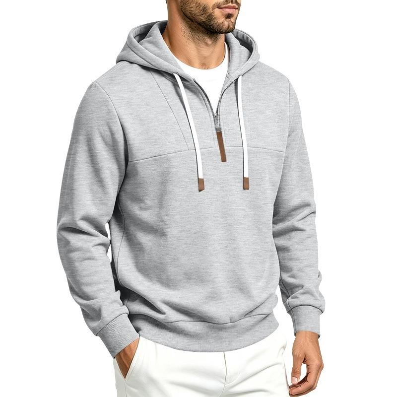 Heren S Half-ritssluiting Hoodie Sweatshirt Effen Kleur Casual Lange Mouwen Pullover