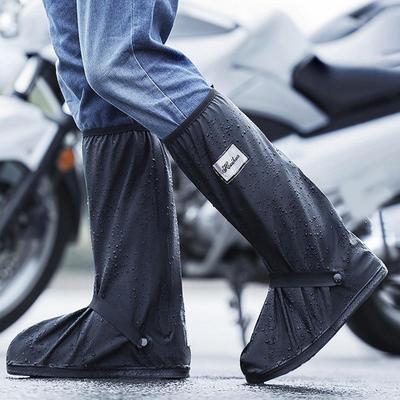 1 Pair Boot Covers High Tube Dustproof Non Slip Zipper Design Wear Resistant Shoe Thickened Overshoes Rain Boot Cover