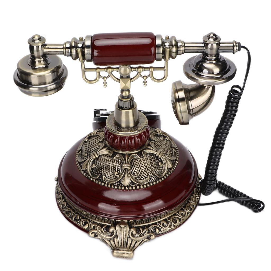 Telefon vintage regal, telefon de birou antic, cu cadran rotativ, telefon cu fir pentru acasă, birou, cafenea, bar